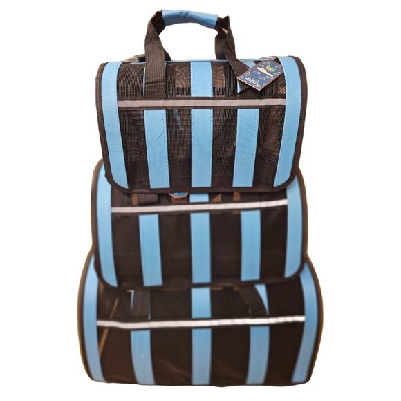 Pet Carrier, Blue Stripe - Picture 5 of 7